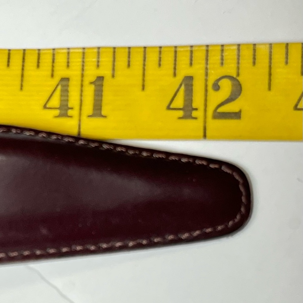 Made in Italy Brown Leather Belt Classic Gold Buckle Size 36 / 90 - Picture 8 of 8
